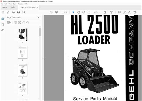 gehl hl 2500 service manual